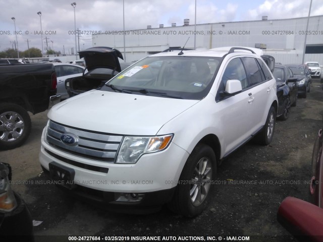 2FMDK3JCXABB73896 - 2010 FORD EDGE SEL WHITE photo 2