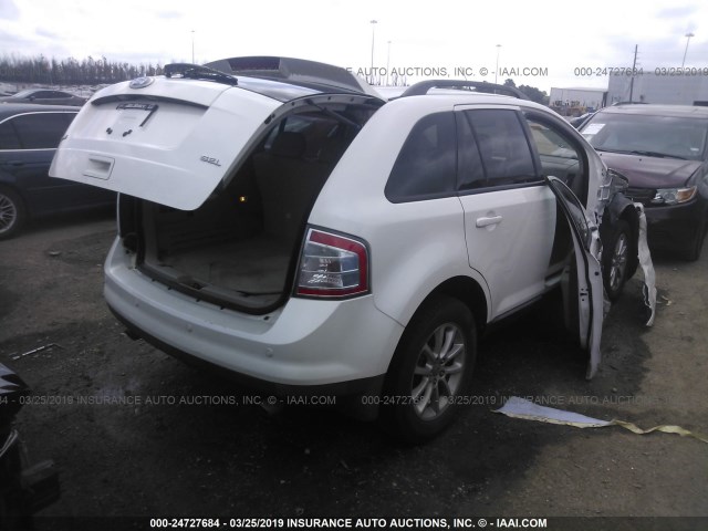 2FMDK3JCXABB73896 - 2010 FORD EDGE SEL WHITE photo 4