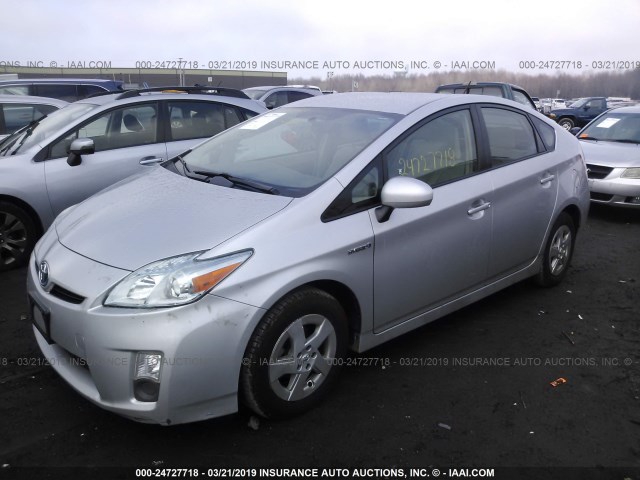 JTDKN3DU2A0111773 - 2010 TOYOTA PRIUS Gümüş foto 2