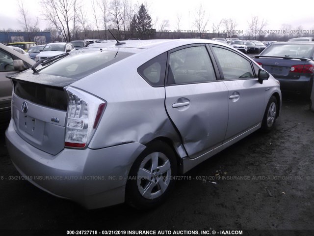 JTDKN3DU2A0111773 - 2010 TOYOTA PRIUS Gümüş foto 4