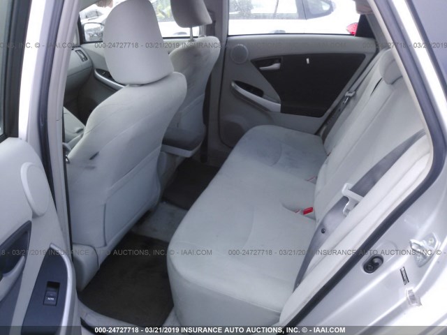 JTDKN3DU2A0111773 - 2010 TOYOTA PRIUS Gümüş foto 8
