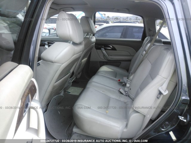 2HNYD2H38DH521769 - 2013 ACURA MDX TECHNOLOGY GRAY photo 8