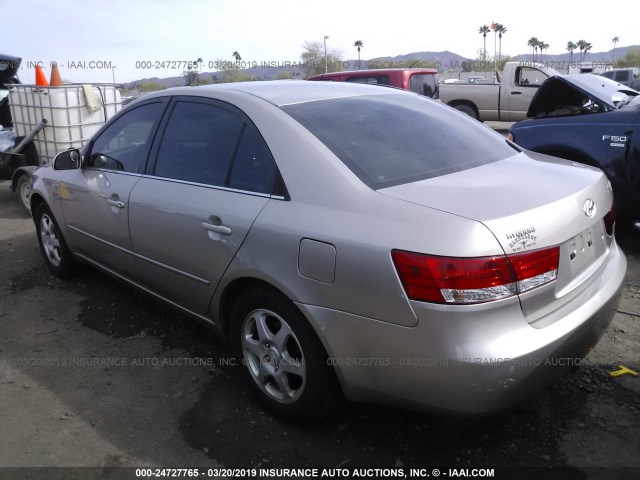 5NPEU46C46H113688 - 2006 HYUNDAI SONATA GLS/LX TAN photo 3