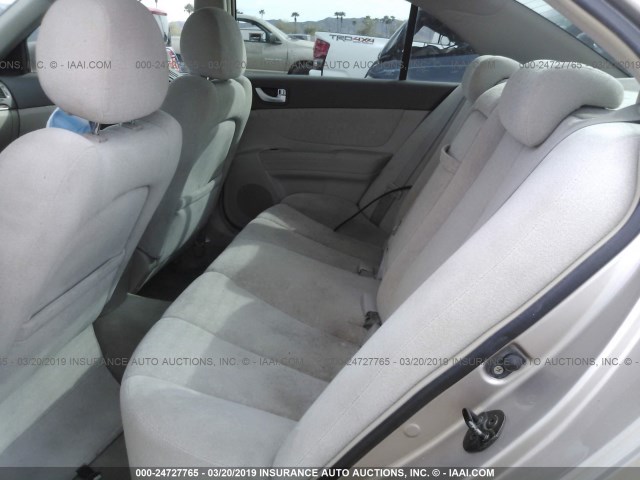 5NPEU46C46H113688 - 2006 HYUNDAI SONATA GLS/LX TAN photo 8