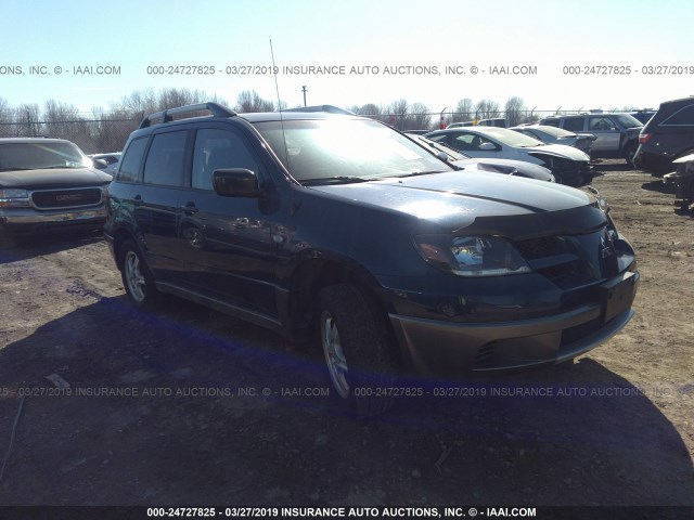 JA4LZ31F64U063023 - 2004 MITSUBISHI OUTLANDER LS BLUE photo 1