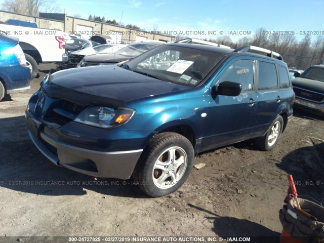 JA4LZ31F64U063023 - 2004 MITSUBISHI OUTLANDER LS BLUE photo 2