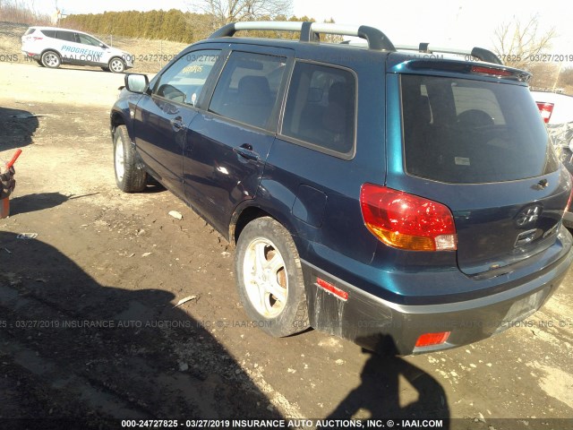 JA4LZ31F64U063023 - 2004 MITSUBISHI OUTLANDER LS BLUE photo 3