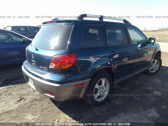 JA4LZ31F64U063023 - 2004 MITSUBISHI OUTLANDER LS BLUE photo 4