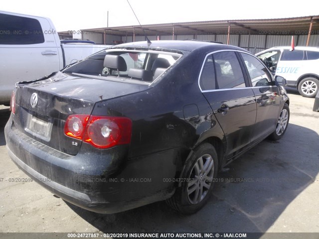 3VWEG71K77M111711 - 2007 VOLKSWAGEN JETTA WOLFSBURG BLACK photo 4