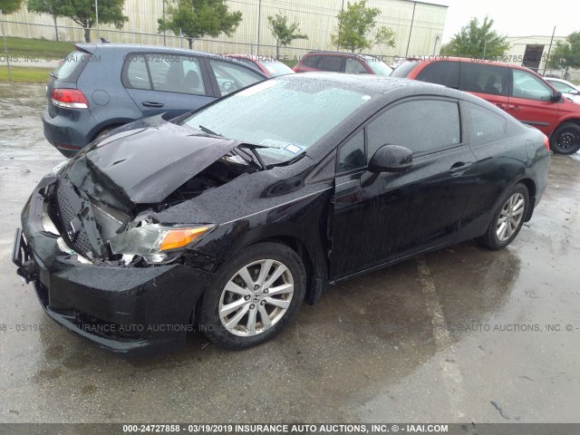 2HGFG3B07CH505555 - 2012 HONDA CIVIC EXL BLACK photo 2