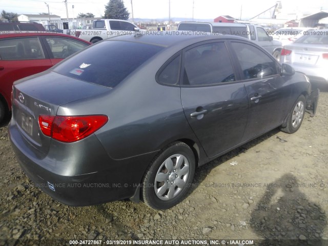 KMHDU46D08U425080 - 2008 HYUNDAI ELANTRA GLS/SE/LIMITED GRAY photo 4