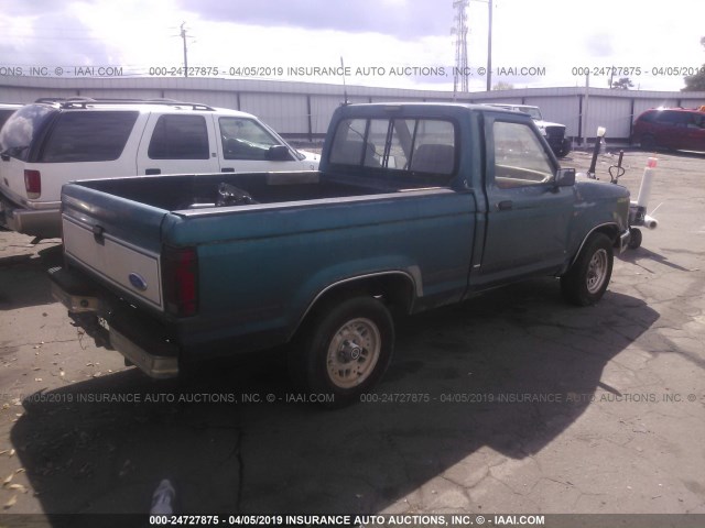 1FTCR10A4NUB10468 - 1992 FORD RANGER GREEN photo 4