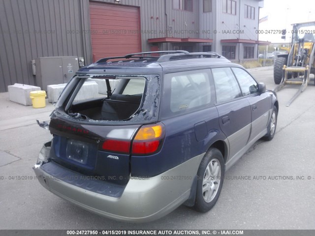 4S3BH675847628472 - 2004 SUBARU LEGACY OUTBACK AWP BLUE photo 4