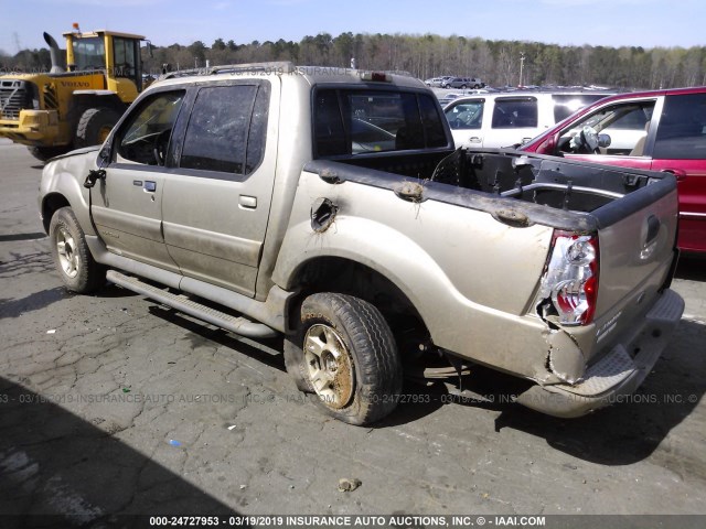 1FMZU77E51UC11108 - 2001 FORD EXPLORER SPORT TR  GOLD photo 3