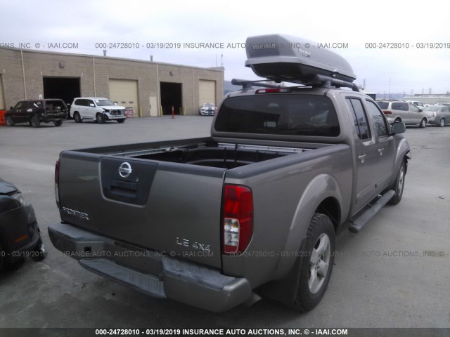 1N6AD09W27C405945 - 2007 NISSAN FRONTIER CREW CAB LE/SE/OFF ROAD Champagne photo 4