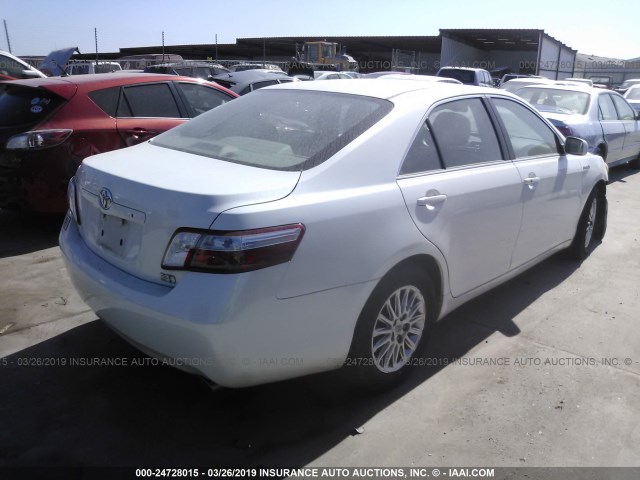 4T1BB46K37U014153 - 2007 TOYOTA CAMRY NEW GENERAT HYBRID WHITE photo 4