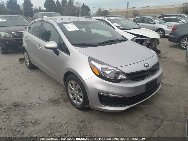 KNADM4A30G6001420 - 2016 KIA RIO LX SILVER photo 1