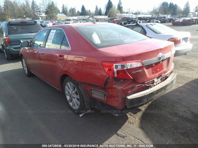 4T4BF1FK7ER426257 - 2014 TOYOTA CAMRY L/SE/LE/XLE 红色 照片 3
