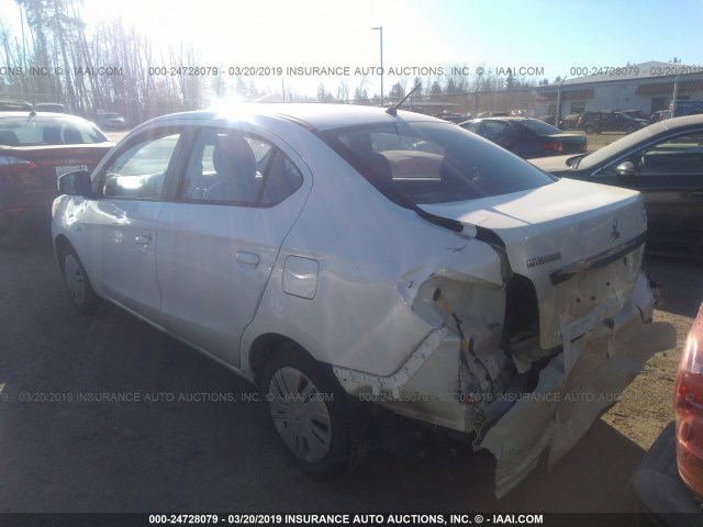 ML32F3FJ8HHF09748 - 2017 MITSUBISHI MIRAGE G4 ES თეთრი ფოტო 3