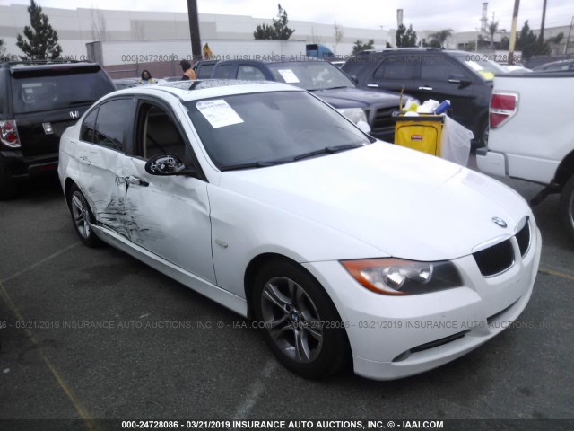 WBAVC53508FZ87108 - 2008 BMW 328 I SULEV WHITE photo 1