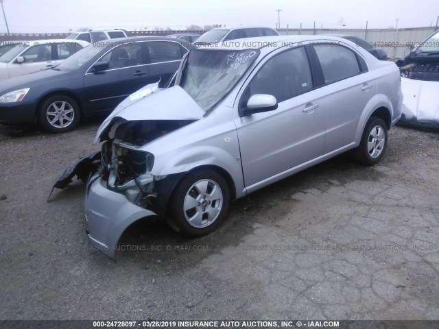 KL1TD566X7B176960 - 2007 CHEVROLET AVEO LS SILVER photo 2