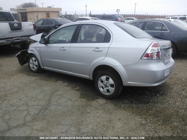 KL1TD566X7B176960 - 2007 CHEVROLET AVEO LS SILVER photo 3