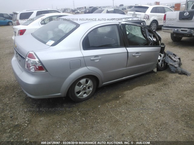 KL1TD566X7B176960 - 2007 CHEVROLET AVEO LS SILVER photo 4