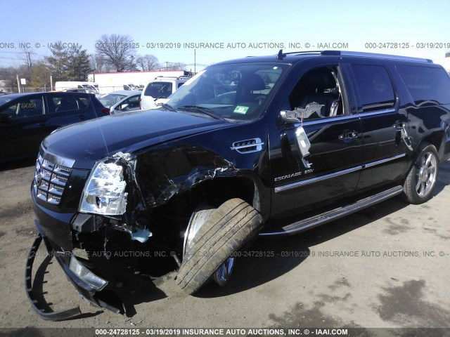 1GYS4HEF2BR120531 - 2011 CADILLAC ESCALADE ESV LUXURY BLACK photo 2