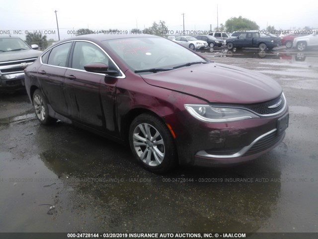 1C3CCCABXFN543328 - 2015 CHRYSLER 200 LIMITED BURGUNDY photo 1