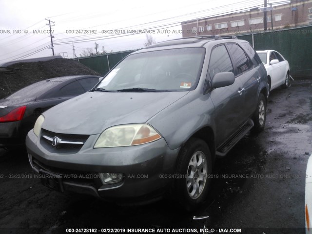 2HNYD18691H523126 - 2001 ACURA MDX TOURING GRAY photo 2