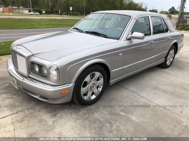 SCBLC31E31CX05782 - 2001 BENTLEY ARNAGE SILVER photo 2