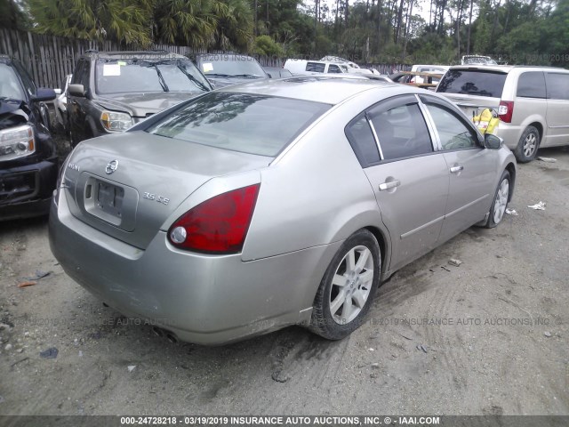 1N4BA41E74C906468 - 2004 NISSAN MAXIMA SE/SL TAN photo 4