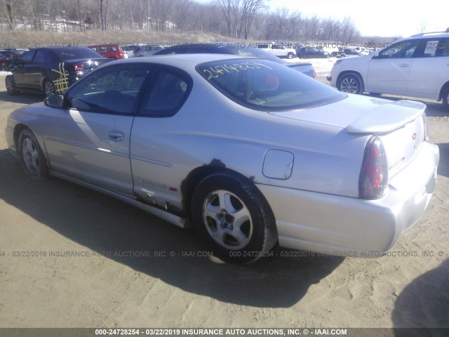 2G1WX12K6Y9290362 - 2000 CHEVROLET MONTE CARLO SS ვერცხლისფერი ფოტო 3