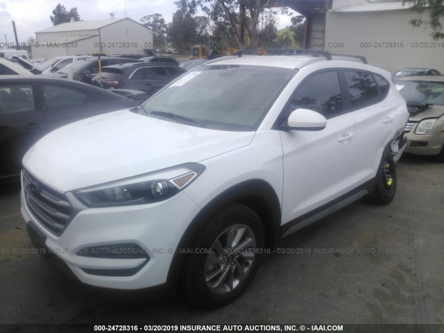 KM8J33A4XJU676573 - 2018 HYUNDAI TUCSON LIMITED/SPORT AND ECO/SE WHITE photo 2