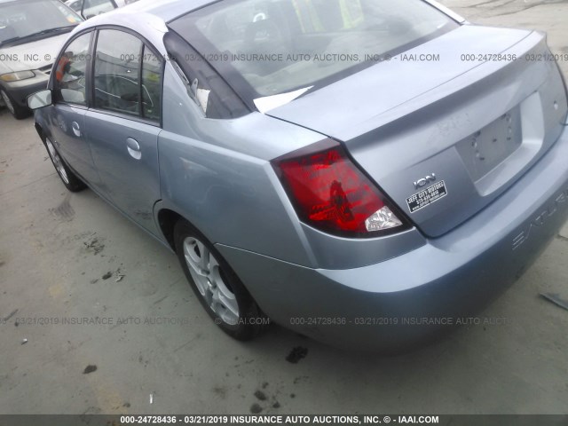 1G8AL52F73Z104439 - 2003 SATURN ION LEVEL 3 GRAY photo 3