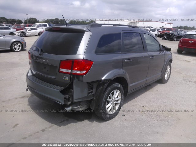 3C4PDCBG9DT618876 - 2013 DODGE JOURNEY SXT GRAY photo 4