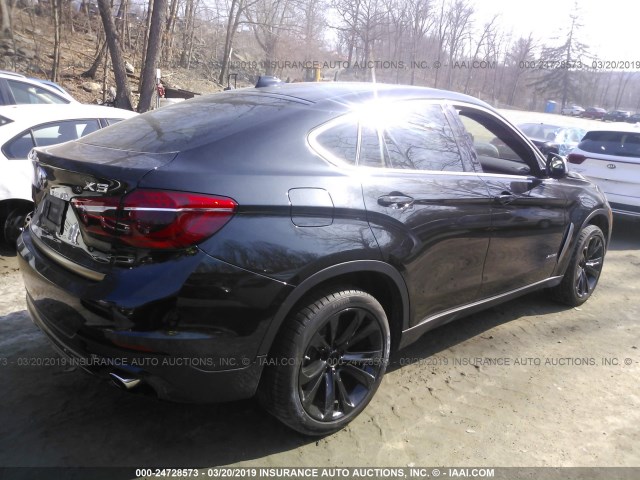 5UXKU2C35H0U28381 - 2017 BMW X6 XDRIVE35I BLACK photo 4