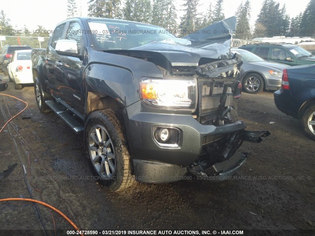 1GTP6EE13H1310290 - 2017 GMC CANYON DENALI GRAY photo 1