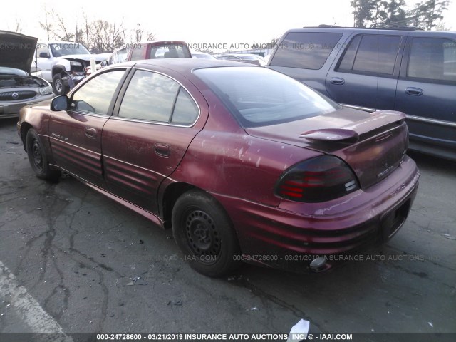 1G2NF52E4YM796707 - 2000 PONTIAC GRAND AM SE1 MAROON photo 3