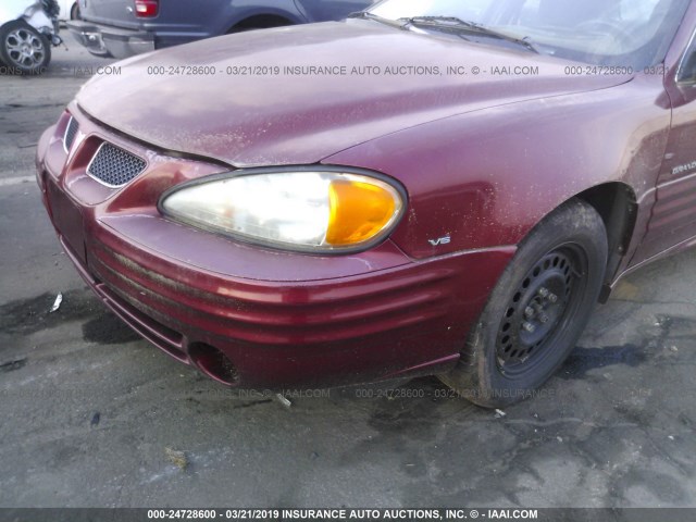 1G2NF52E4YM796707 - 2000 PONTIAC GRAND AM SE1 MAROON photo 6