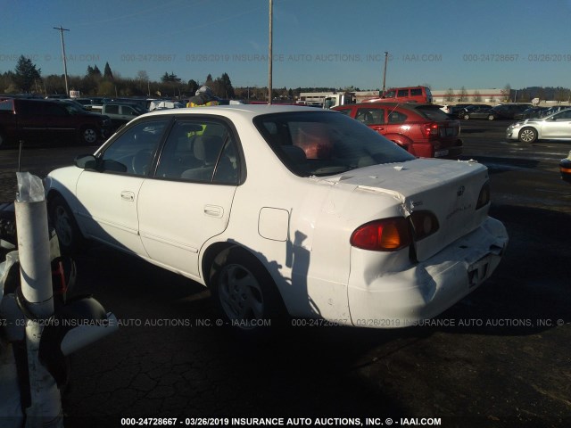 1NXBR12E91Z520295 - 2001 TOYOTA COROLLA CE/LE/S WHITE photo 3