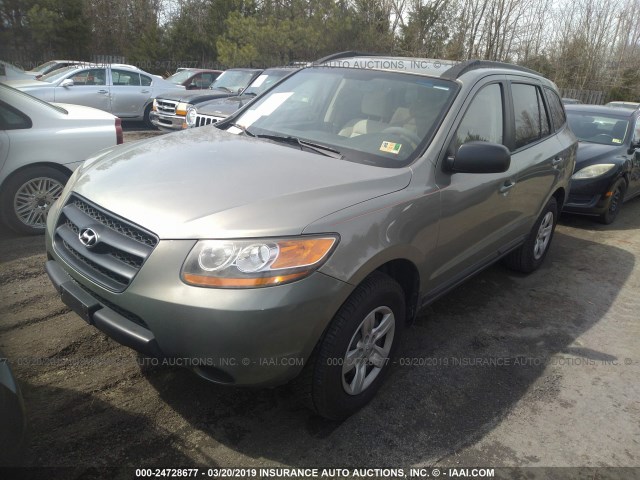 5NMSG13D99H233025 - 2009 HYUNDAI SANTA FE GLS GRAY photo 2