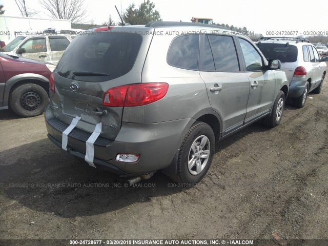 5NMSG13D99H233025 - 2009 HYUNDAI SANTA FE GLS GRAY photo 4