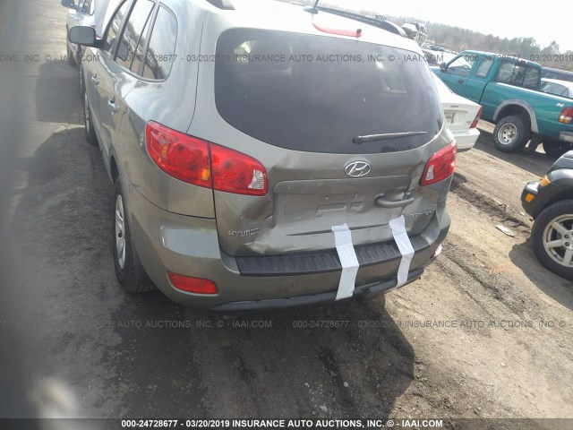 5NMSG13D99H233025 - 2009 HYUNDAI SANTA FE GLS GRAY photo 6