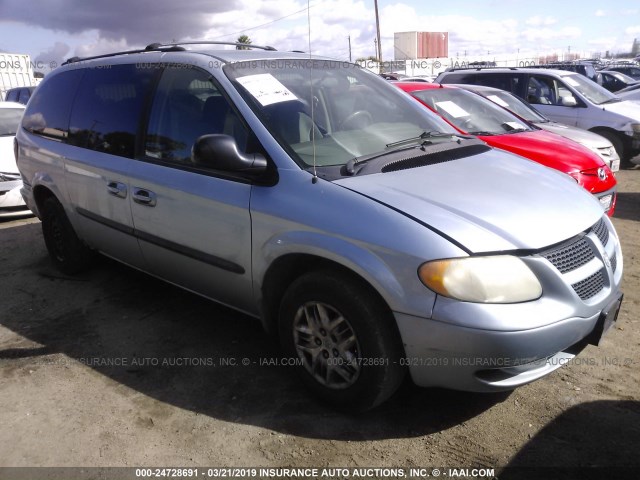 2D4GP44353R137812 - 2003 DODGE GRAND CARAVAN SPORT Light Blue photo 1