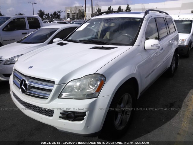 4JGBF71E47A212250 - 2007 MERCEDES-BENZ GL 450 4MATIC WHITE photo 2