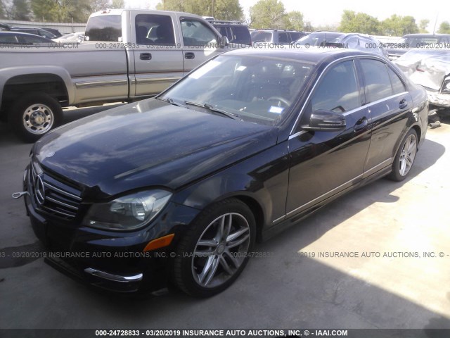 WDDGF4HB5EG242605 - 2014 MERCEDES-BENZ C 250 BLACK photo 2