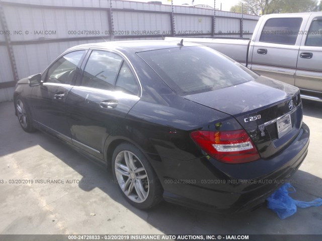 WDDGF4HB5EG242605 - 2014 MERCEDES-BENZ C 250 BLACK photo 3