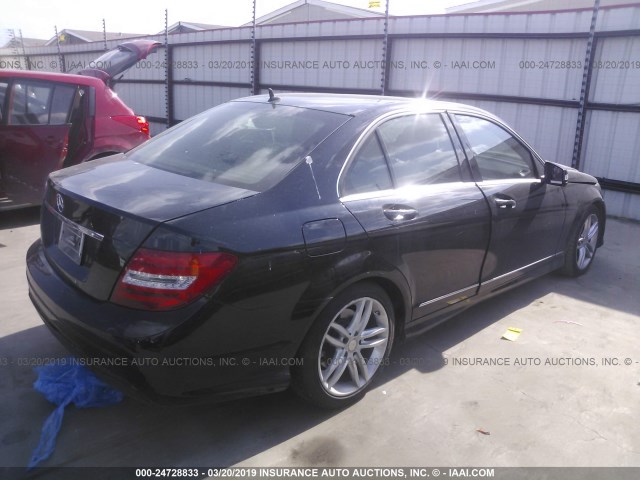 WDDGF4HB5EG242605 - 2014 MERCEDES-BENZ C 250 BLACK photo 4