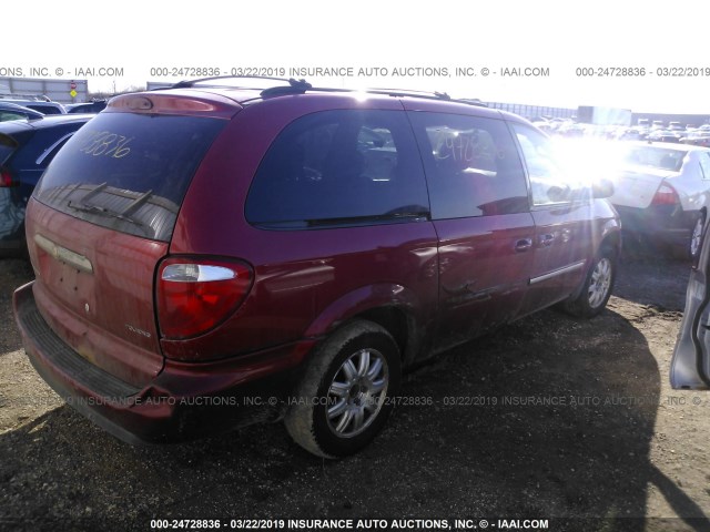 2A4GP54L56R748053 - 2006 CHRYSLER TOWN & COUNTRY TOURING RED photo 4